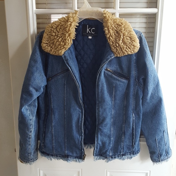 kc collection's Jackets & Blazers - Womens quilted jean jacket